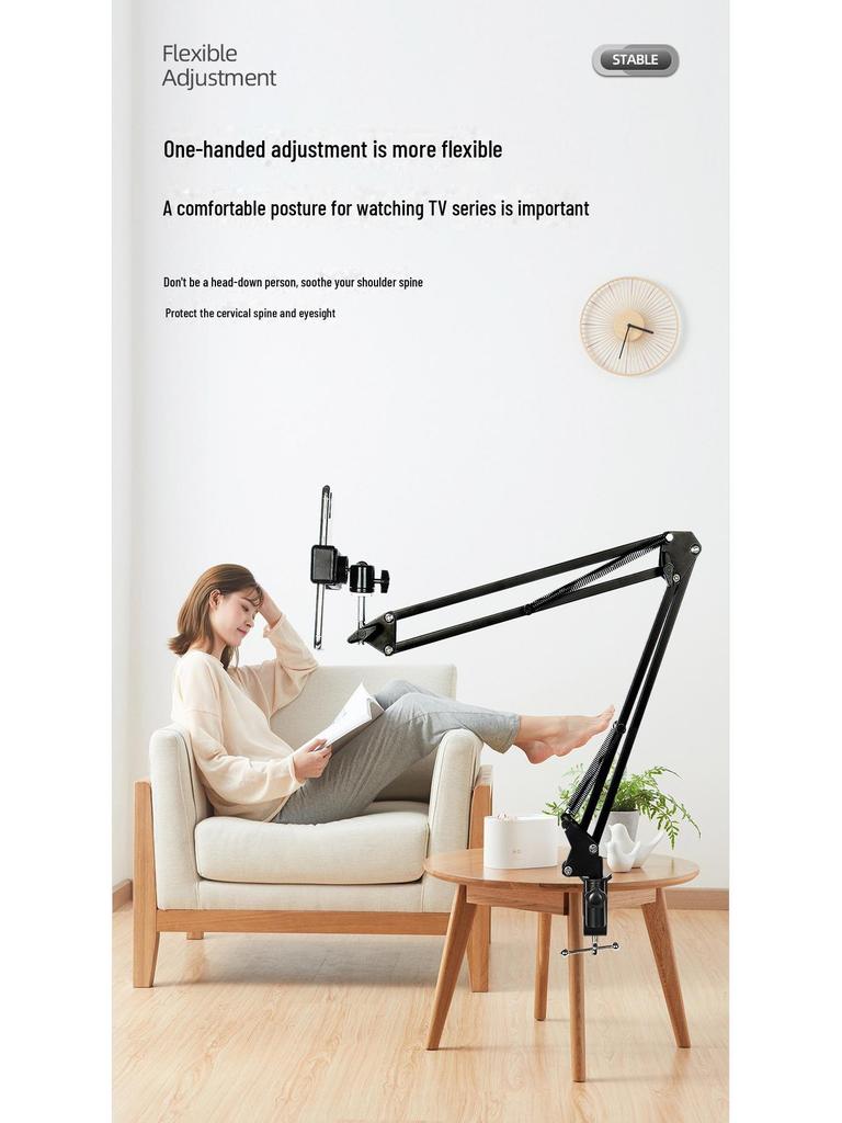 Подставка для камеры мобильного телефона Quarter Tooth: Стойка консольная, складная телескопическая универсальная с функцией наклона и поворота NB-35 для прямой трансляции