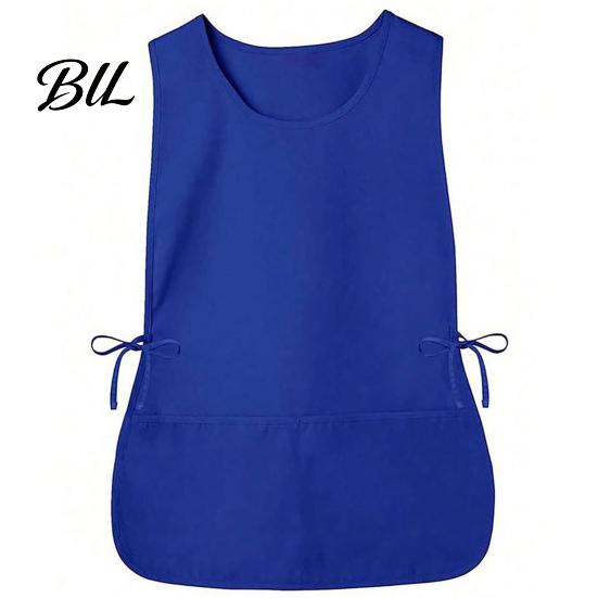 Heavy Duty Craft Apron for Women Unisex Cobbler Smock with 2 Deep Pockets, Adjustable Side Customizable Team Uniform Ties Server Apron, Polyester Vest