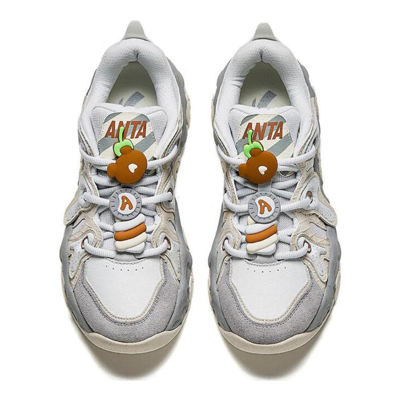 Anta Milkshake Fashion Удобные износостойкие нескользящие низкие повседневные туфли женские кроссовки светло-серые 122448859-3