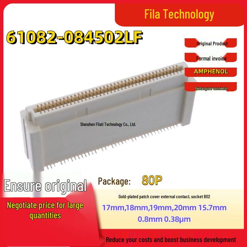 Amphenol 61082-084502LF 0.8mm Pitch 80-Pin High-Frequency Board-to-Board Female Connector