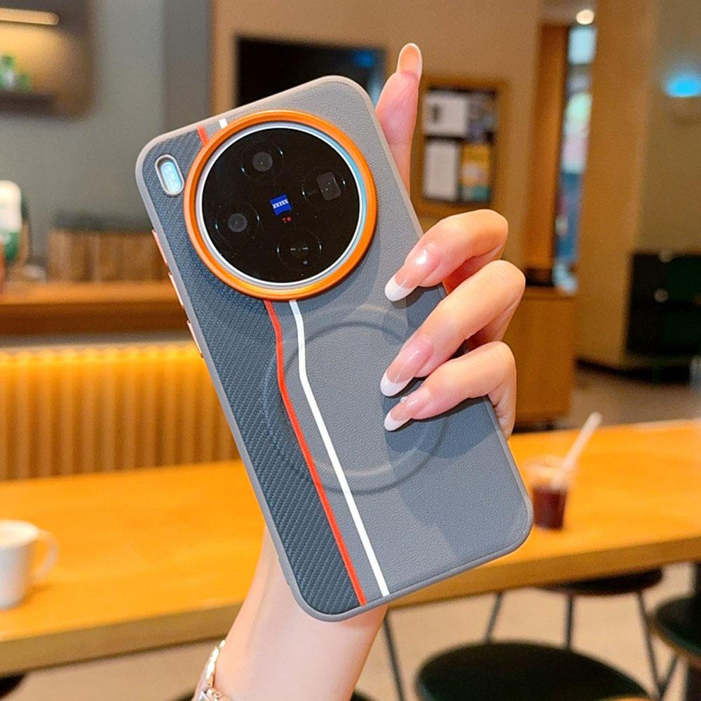 Магнитный Чехол Для Телефона VIVO X200 Ultra VIVO X200 Pro Mini X300 X200S Цветная Стыковка Обложка из Искусственной Кожи