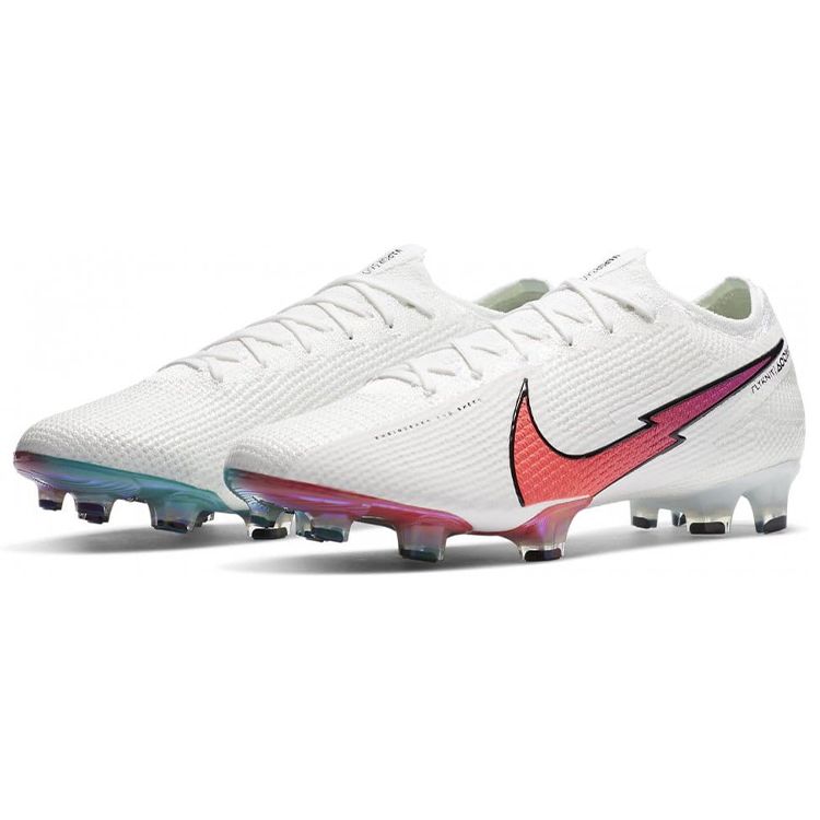 Nike Mercurial Vapor 13 Elite FG Hyper Jade Flash Crimson Мужские кроссовки белые AQ4176-163