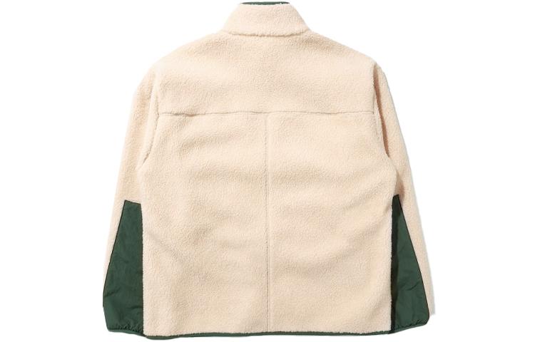 FILA Velvet Jackets Unisex Beige Stand Collar Thickened