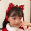 Headwear Hanfu Hair Accessories Tassel Red Bow Hairband All-match Chinese New Year Headwear  Party