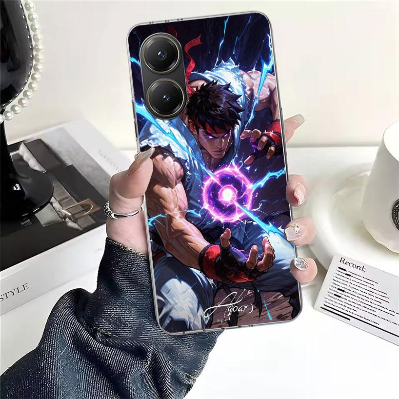 Игровой S-Street F-FighterS Мягкий чехол для телефона для Xiaomi Redmi 15C 15 13C 13 Poco X5 X6 X7 F7 Ultra M7 12C 12 10 10C 9C 9A 9T 9 Funda