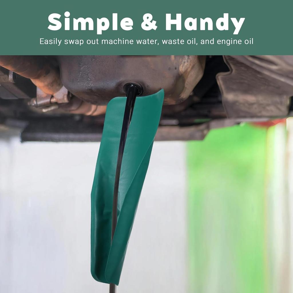 Flexible Oil Drain Funnel, Foldable Oil Change Tool Draining Tool | Spill-Free Funnel Buddy Upgrade, for Car Motorcycle Truck Lawnmower Snowplow,