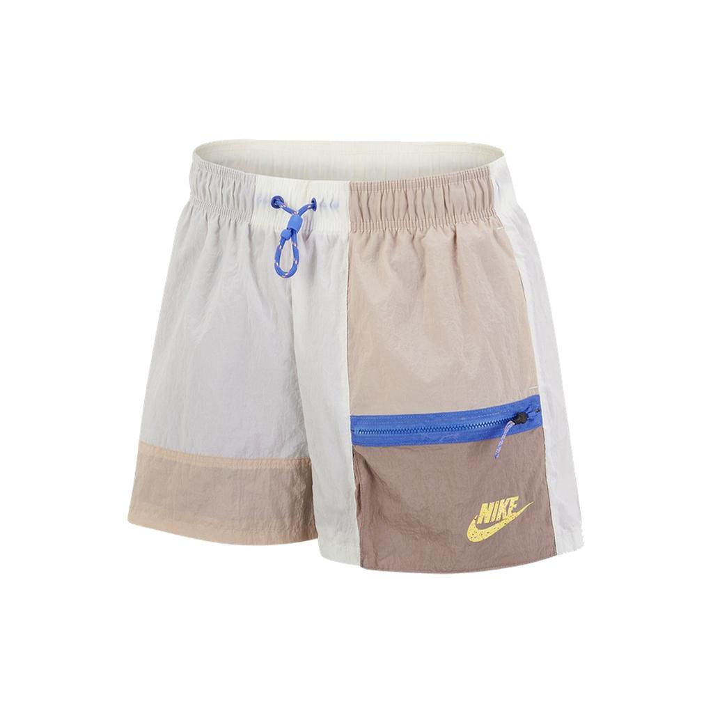 Nike Color Block Casual Sports Shorts Women Shorts Khaki DD2076-110