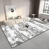 Living Room Decoration Grey Carpets Light Luxury Abstract Rugs Home Sofa Side Floor Mat Bedroom Cloakroom Corridor Large Carpet