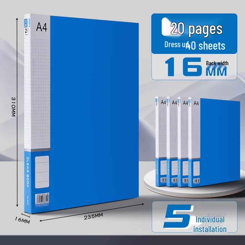 A4 Transparent Multi-layer Document Binder for Office and Study Supplies