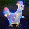 Square Shape Cartoon Animal Balloon With Wheels Luminous Balloon  Birthday Decoration