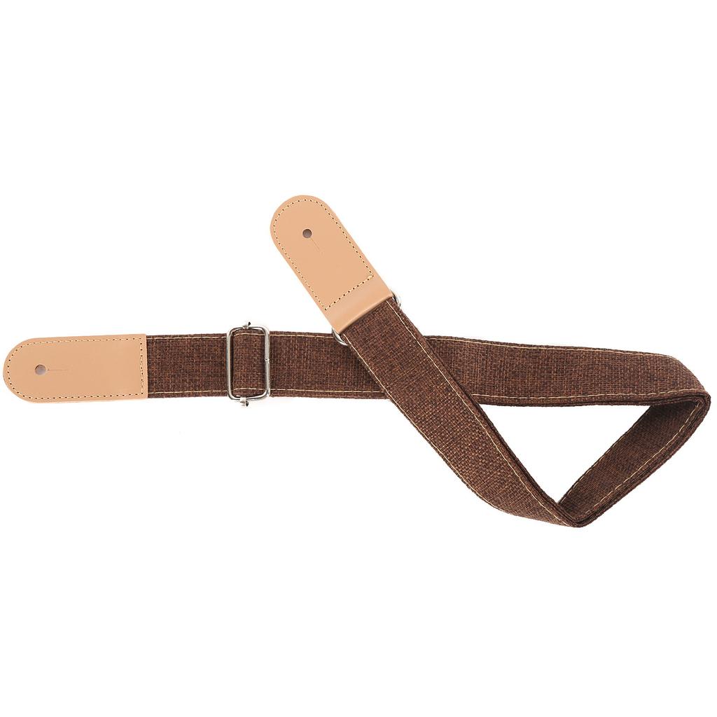 Ukulele Strap Cotton and Linen Adjustable Belt with Sliding Buckle End Button Accessories