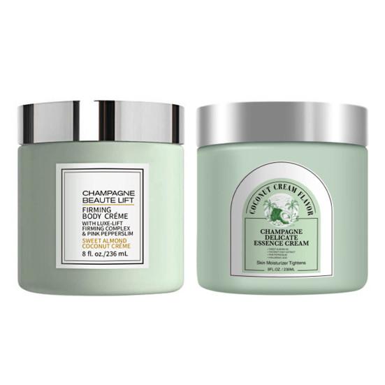 2Pcs Champagne Firming Body Lotion 236ml Anti-Aging Skin Tightening Cream Hydrating Moisturizer for Neck Arm Abdomen