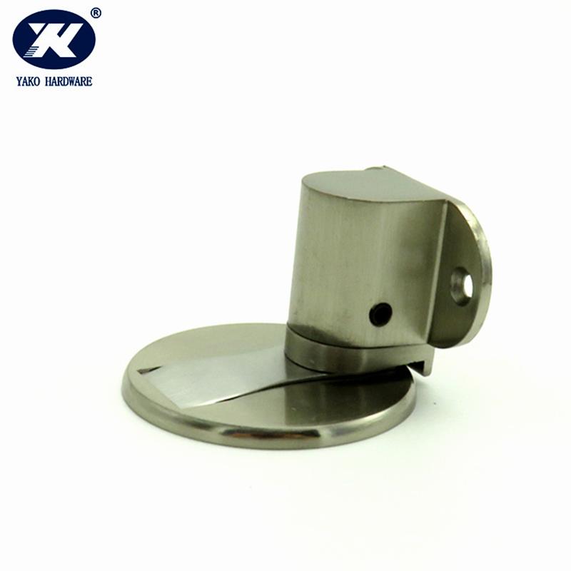 Magnetic Door Stopper Brushed Satin Nickel Floor Metal Invisible Adhesive Door Holder