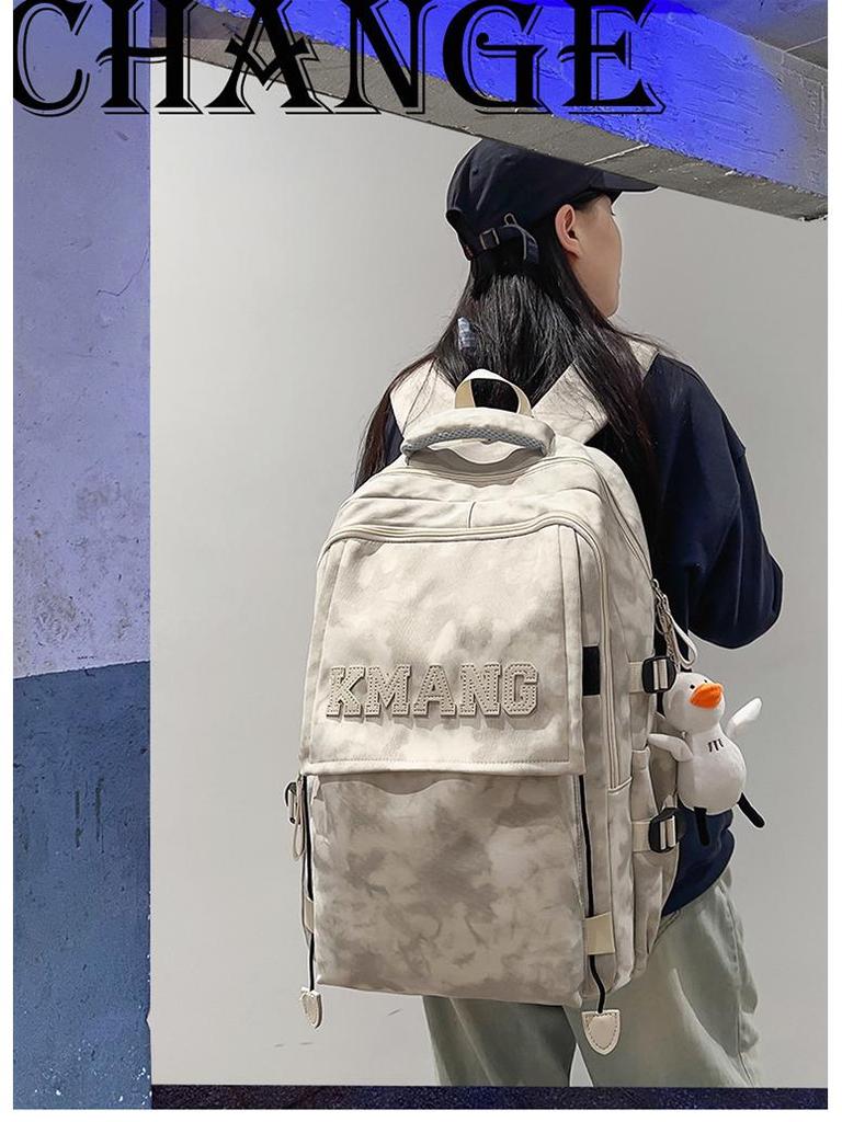 Trendy Graffiti Backpack for Junior High To College Students - Unisex, Large Capacity, Double Shoulder