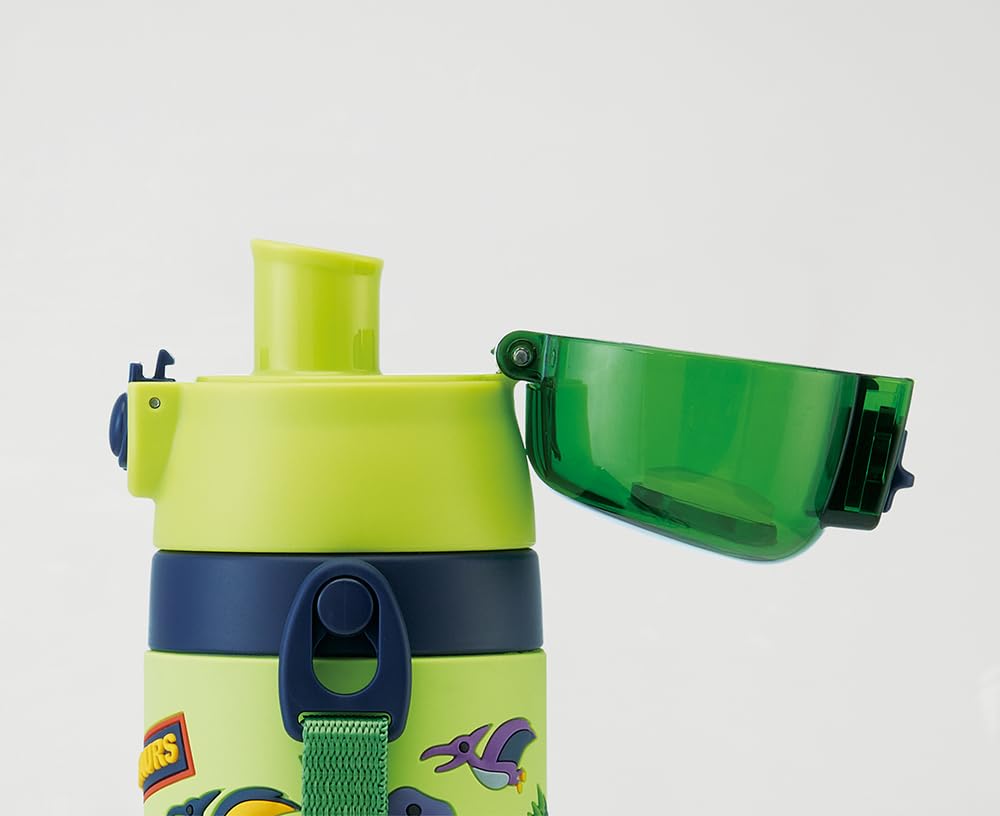 Skater Бутылка для воды из нержавеющей стали для питья 480 мл, легкая, с изображением динозавра, для мальчиков, для холодного хранения, с 3D-принтом, для спорта, симпатичная