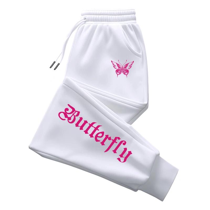 Женские спортивные штаны Arrival высокого качества с принтом бабочек и букв, джоггеры, осенне-зимние, женские повседневные спортивные брюки