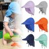 Outdoor Kids Baby Neck Ear Cover Wide Brim Anti-UV Sun Protection Flap Cap Hat
