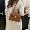 Trendy And Chic Small Square Handbag Stylish Pu Leather Crossbody Bag For Casual Outings