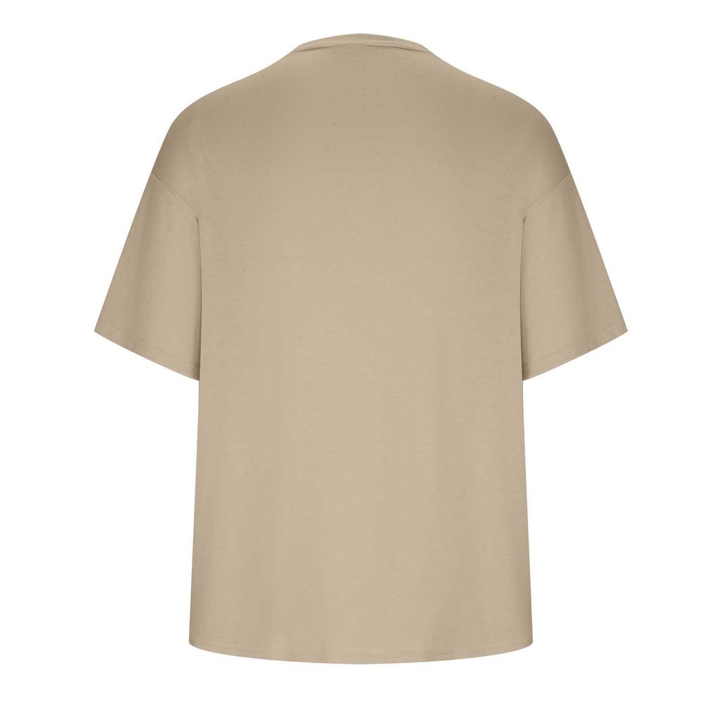 New Men's Round Neck Drop Shoulder Short-sleeved T-shirt Top Shorts Two-piece Fashion Sports and Leisure Suit