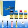Малый набор для Canon Совместимые чернила для заправки со всеми superInk 1 x 100 мл 3 x 100 мл 4 набора Пара перчаток Шприц 10 мл с иглой (S) (CANON) (Пигмент + Краситель)
