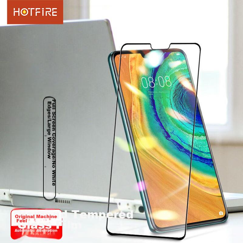 HotFire Tempered Glass Screen Protector for Huawei Mate30, Full Coverage Automatic Adhesive Glass Protective Film for Huawei Mate30 5G Smartphone