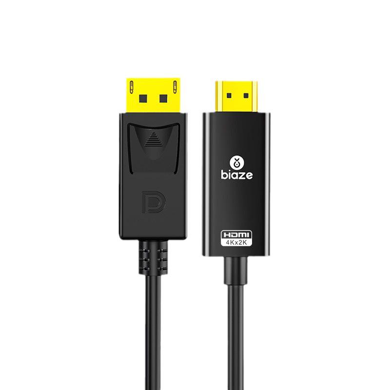 Кабель-адаптер Biaz 4K DP-HDMI, версия 1.2, разъем «папа-папа», подключение высокой четкости.