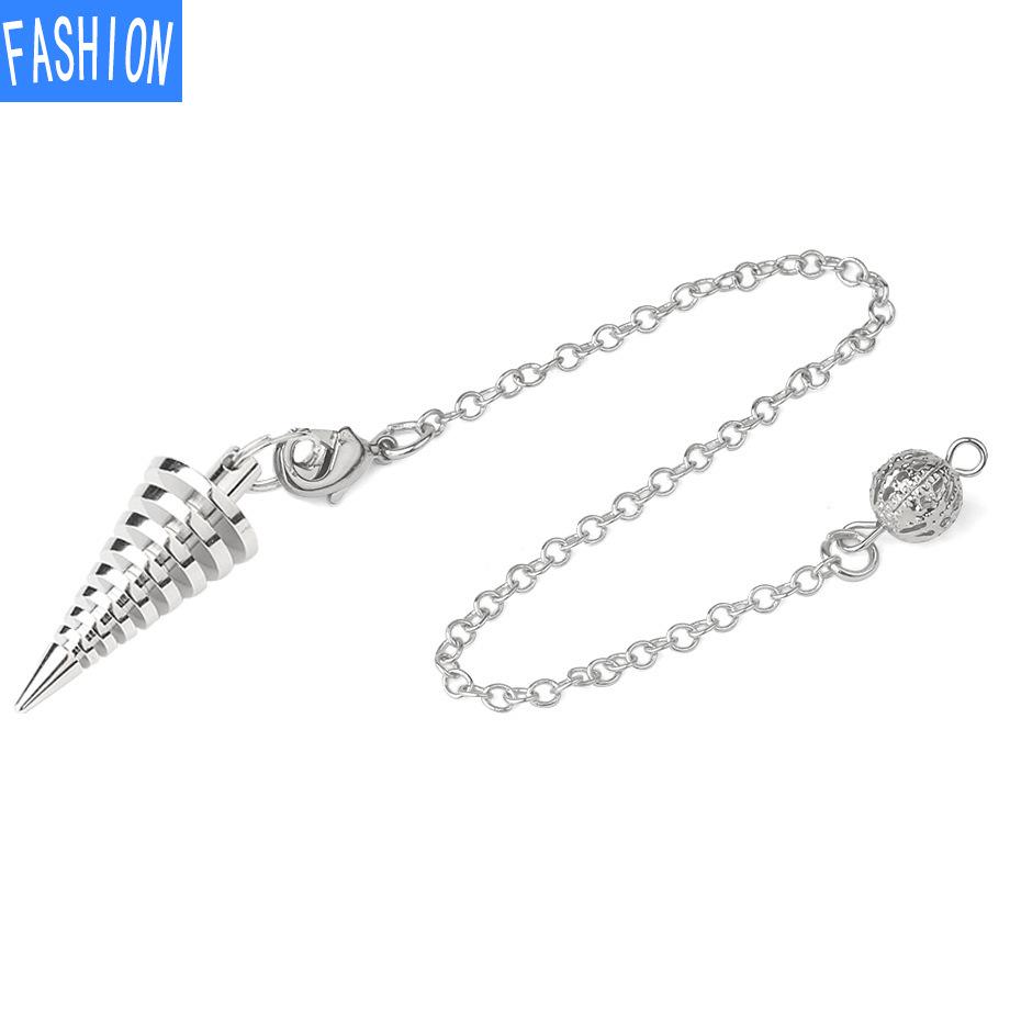 Металлический маятник духа, зубчатый конический гравитационный кулон, ювелирные изделия