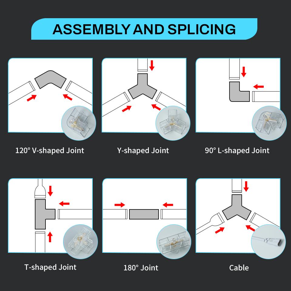 Парикмахерская Салон красоты Светодиодный потолочный светильник Шестиугольный Гаражный светильник AC85-265V Сотовый Светодиодное трубчатое освещение Для мастерской по детейлингу автомобилей