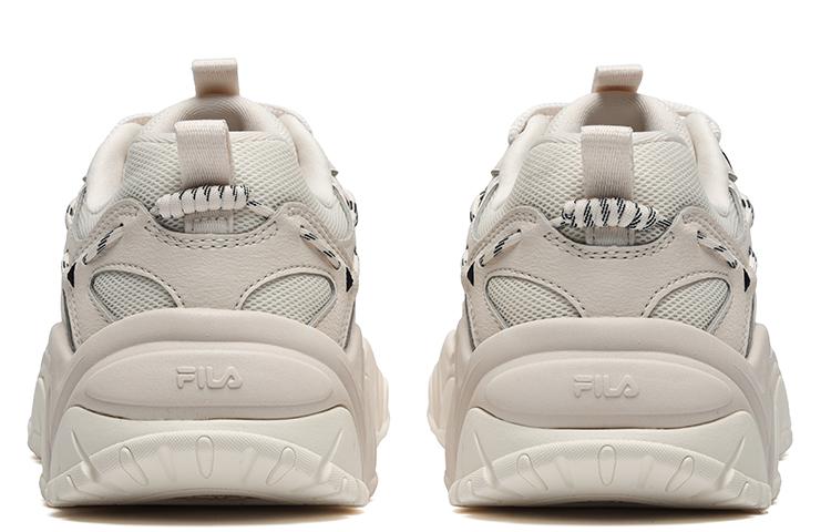Women's Sneakers FILA Fluid 4 Lightweight Height Increasing Low top Casual Shoes Women's Antique White