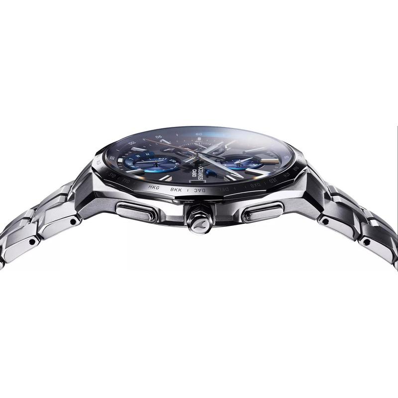 Casio Серия OCEANUS-Посейдон 5000 Бизнес Высококлассные Мужские Кварцевые Часы Нержавеющая Сталь Титановый Ремешок Японские и Корейские Часы OCW-S5000E-1AJF