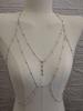 European-American Beach Glam Body Chain with Sparkling Diamond Pendant and Tassel