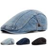 Retro Unisex Denim Beret Hat - British Newsboy & Japanese Casual Style