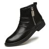 Роскошные брендовые зимние ботинки Plus Velvet Высококачественные ботинки Chelsea из натуральной кожи Мужские ботильоны Модные формальные ботинки Зимние ботинки