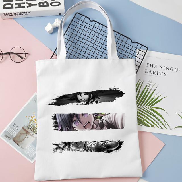 Danganronpa Сумка для покупок Холст Bolso Продуктовый Хлопок Сумка-шоппер Reciclaje Net Custom
