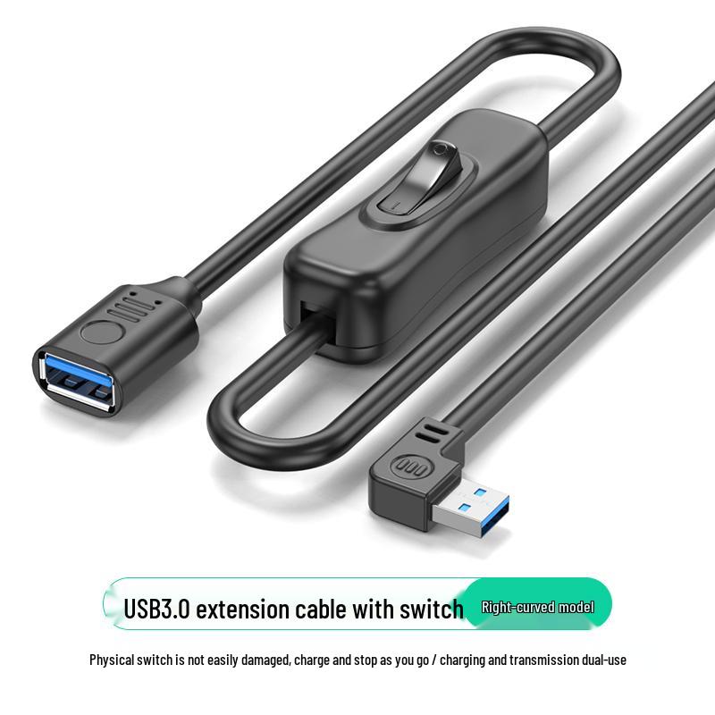 Кабель-удлинитель Futa USB 3.0 с выключателем, папа-мама для небольшого вентилятора, настольной лампы, видеорегистратора или питания данных, 90 см