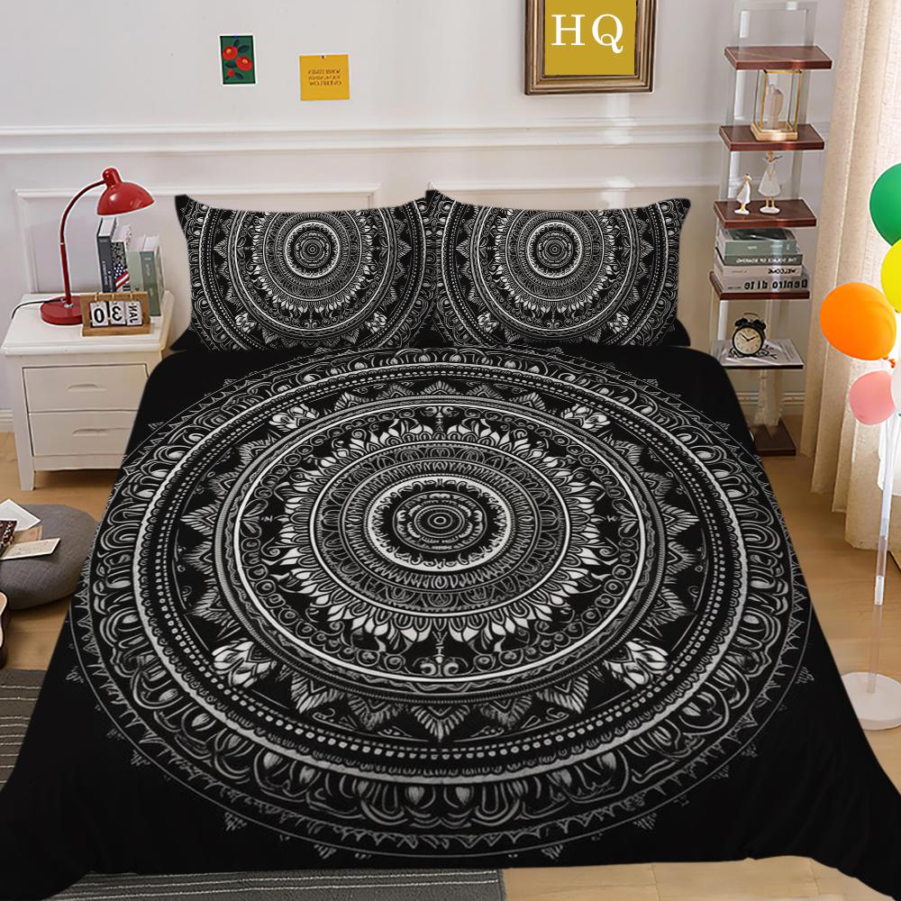 Printed Bedding Suit Mandala Home Textiles Luxury Bedding Sets Queen Size Fashion Microfiber Duvet Cover Sets