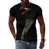 Summer Cool and Breathable Animal Snake Pattern Men's T-shirt Fashion Casual Cool Street Fashion Harajuku Round Neck Short Sleeved T-shirts