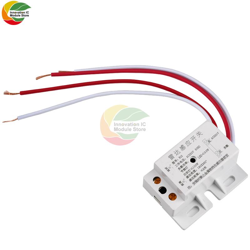 Переключатель-датчик движения PIR AC 220V, Микроволновый радарный датчик, Выключатель света, Автоматический ИК-инфракрасный датчик обнаружения движения человека, Вкл/Выкл, Переключатель для прохода