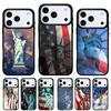 Американский флаг Статуя Свободы мягкий чехол для телефона для iPhone 17 16 15 14 13 Pro Max Задняя крышка для 12 11 Pro Coque