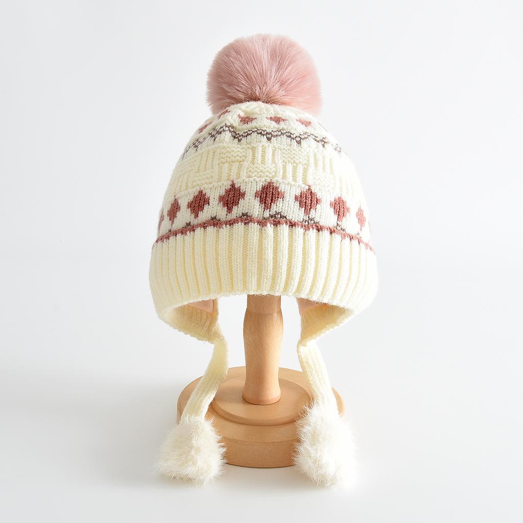 Children's Knitted Hat with Pom-Pom