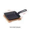 ZISIZ 14cm Square Cast Iron Grill & Teppanyaki Plate