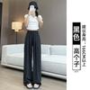Womens Loose Wide Leg Pants With Elastic Waist Winter 2026 Soft Fleece Lined Comfortable Casual Trousers