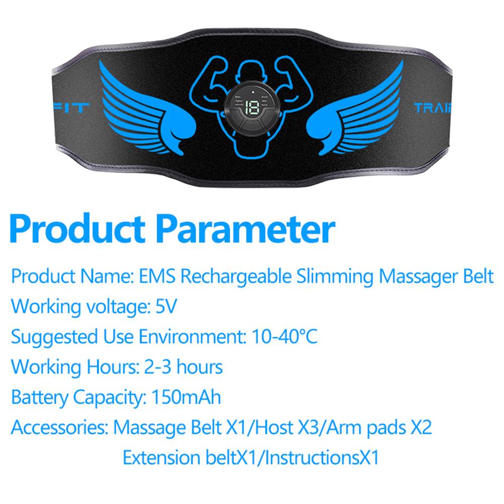 EMS тонизирующий пояс для живота, вибрационный пояс для похудения, тренажер для похудения, электрический стимулятор мышц, пояс для фитнеса с потерей веса