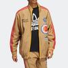 adidas Originals Trefoil X Eric Emanuel McDonalds Полосатая спортивная куртка 1 Мужская верхняя одежда Коричневый HI5589