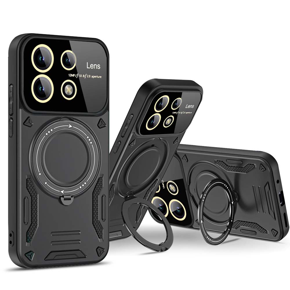 Противоударный защитный чехол для Redmi Note 13 12 11 10 9 Pro Plus 12s 11s 9s 13C Магнитная подставка с кольцом для камеры Защитный чехол для телефона