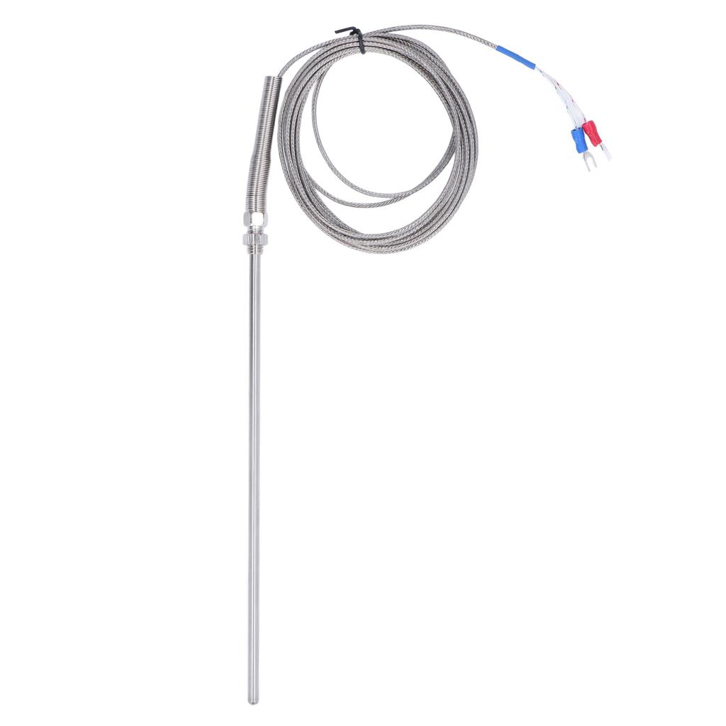 K Type Thermocouple Stainless Steel Thermocouples Probe for Temperature Measurement 200mm 3 Meters
