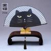 Classic Black Bamboo Folding Fan - Chinese Style Mosquito Repellent for a Cool Summer Breeze