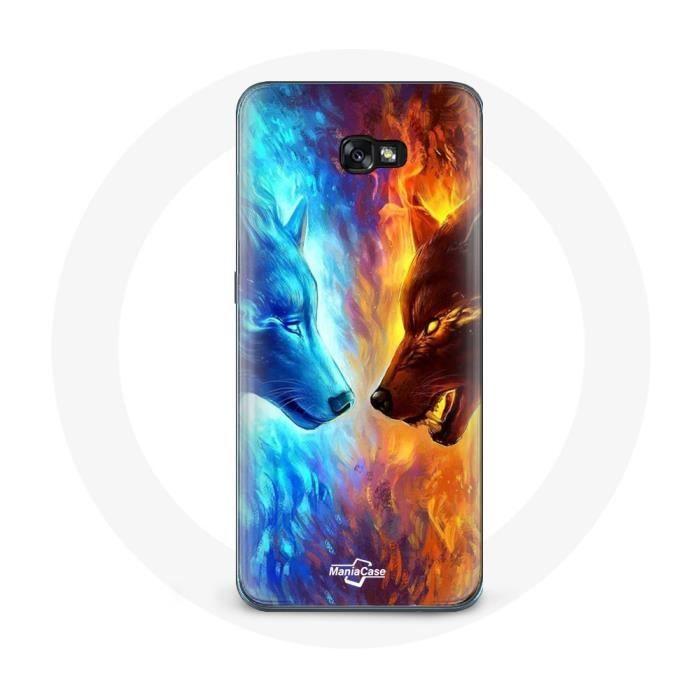 Coque pour Samsung Galaxy A8 2016 Loup de Glace et de feu