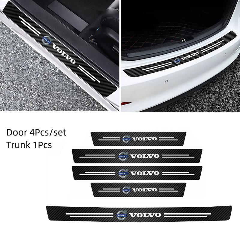Volvo Car Threshold Strip Anti Stepping Leather Protective Sticker For Volvo Xc60 Xc90 V40 V60 S60 V50 V90 S80 C40 XC40 V70 XC70