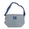Snoopy Messenger Bag Grey Logo Tape Shoulder Bag for Going Out Travel